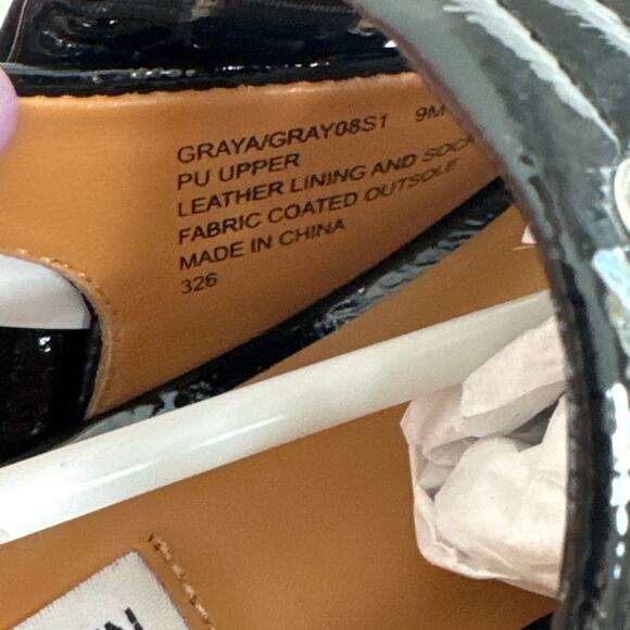 NWB Steven Madden Women's Graya Black Patent Slingback Flats Size 9 - Picture 8 of 12